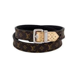 Louis Vuitton Brown 'Fasten Your LV' Monogram Wrap Bracelet
